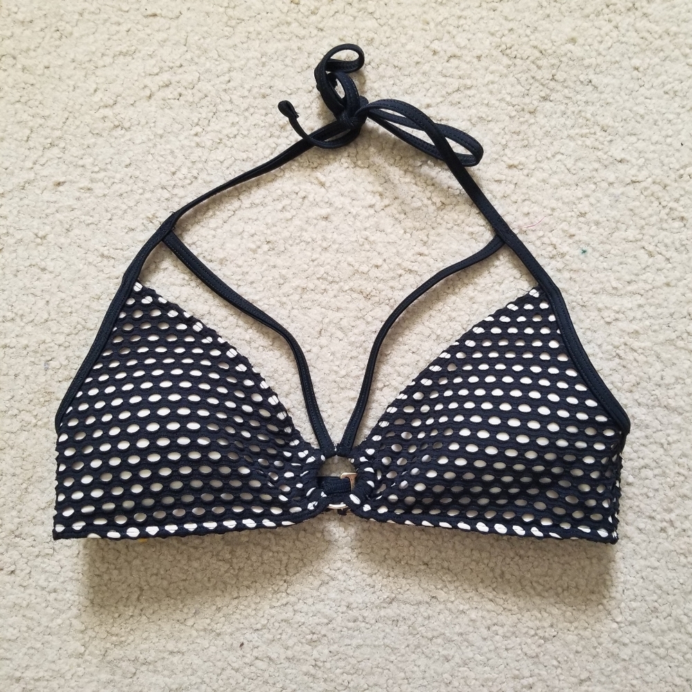 Black Mesh Bikini Top